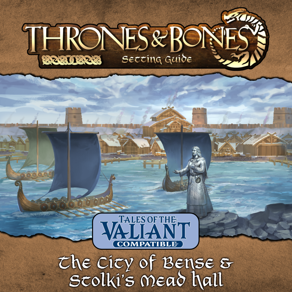The same cityscape of Bense as above, on a square cover for the Shard offering.