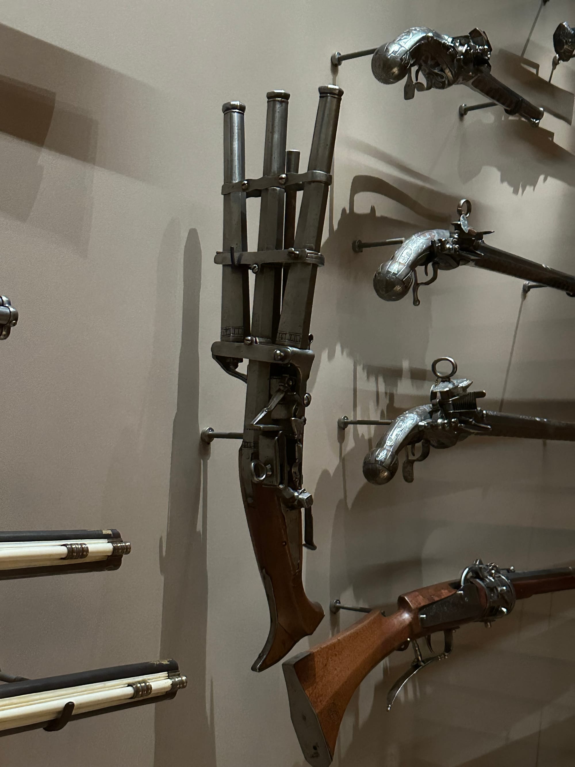 An early pistol with three barrels