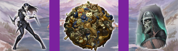 A Svartálfar elf, a bundle of cats in a bouncy ball, an undead draugr.